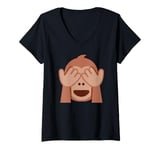 Womens See-No-Evil Monkey V-Neck T-Shirt