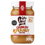 Pip & Nut - Crunchy Peanut Butter (6 x 300g) | Natural Nut Butter, No Palm Oil, No Added Sugar, Hi-Oleic Peanuts, High in Unsaturated Fats, Gluten Free, Vegan, Dairy Free