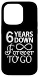 iPhone 14 Pro 6 Years Down Forever To Go - 6th Wedding Anniversary Day Case