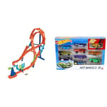 Hot Wheels Let's Race Netflix -Track Set With 1 Hot Wheels Car, Tall Figure-8 Track & 1:64 Scale Toy Car or Truck, Race, Sport & Rescue Vehicles for Play or Display