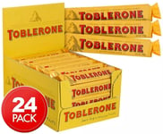 Toblerone Milk Chocolate Bars with Honey and Almond Nougat - 24 x 35g