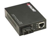 Intellinet Gigabit Ethernet Media Converter, 1000Base-T To 1000Base-Sx (Sc) Multi-Mode, 550M - Fibermedieomformer - 1Gbe - 1000Base-Sx, 1000Base-T - Rj-45 / Sc Flermodus - Opp Til 550 M - 850 Nm