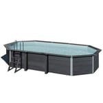 Piscine avant garde composite octogonale allongée 6.64 m x 3.86 m x h.1.24 m