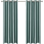 Ystyle Rideaux Intérieurs Lot De 2, Rideau Thermique Isolant Anti Froid Et Chaleur, Rideaux Occultants, Rideau Occultant Thermiques, Rideau Salon, Rideau Phonique, 140x260 cm, Bleu Clair