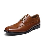 Bruno Marc Chaussure Oxford pour Hommes Chaussures Homme Ville Costume Mariage Bureau,Size 41,Brun,DP03-E