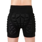 TZTED Short de Protection Respirant Rembourré 3D Short Vélo pour Ski, Patinage, VTT,Noir,L