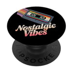 Vibes Nostalgique Cassette Rétro Musique PopSockets PopGrip Adhésif