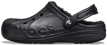 Crocs Unisex Baya Lined Clog Clog, Black, 7 UK Men/ 8 UK Women