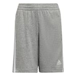 adidas Essentials 3-Stripes Shorts Mixte Enfant, Medium Grey Heather/White, 4-5 Years