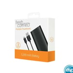 Fresh Connect Portable Power Bank Battery Pack 5200mAh - 5V 1.2A - Black