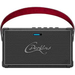 C.Perkins - NASHVILLE-SOUND - Enceinte Bluetooth Portable sur Batterie Rechargeable - 1 micro UHF - Bluetooth, USB, MicroSD, AUX, Entrée Micro et Guitare - Caisson en bois - Imitation Cuir