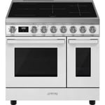 Smeg CPF92IMWH 90CM Portofino Induction Range Cooker White