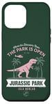 iPhone 12 Pro Max Jurassic Park T-Rex Where The Dinosaurs Roam Touristy Retro Case