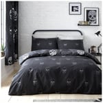 Catherine Lansfield Skulls Kids Bedding Set - Single Grey