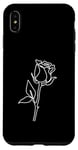 Coque pour iPhone XS Max Rose Fleur Abstraite Dessin Minimaliste one Line Art