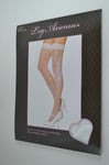 White Sheer Stockings Lace Top Wedding Bells & Ribbon Pattern Leg Avenue Reduced