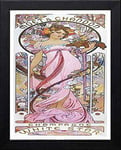 Lumartos, Vintage Poster Alphonse Mucha Moet Chandon Champagne White Star 1899, Black, A4