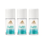 Adidas Pure Fresh Women Roll-on Deodorant Antiperspirant 50ml 3, 6 Pack