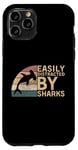 Coque pour iPhone 11 Pro Retro Vintage Easily Distracted By Sharks Hammerhead Shark