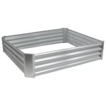 120cm x 120cm Square Galvanised Steel Raised Garden Bed - By Harbour Housewares - Anthracite