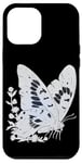 Coque pour iPhone 15 Plus Blanc Pastel Goth Spooky Insects And Bugs Majestic Butterly