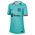 Nike Barcelona FC DX9849-487 FCB Y NK DF STAD JSY SS 3R T-Shirt Unisex Light Aqua/Royal Blue/Black Taille L