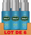 Brut Sport Style Deodorant Body Spray Long Lasting Protection 200ml Pack of 6