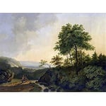 Artery8 Francois Roos View In The Harz Mountains Painting Art Print Canvas Premium Wall Decor Poster Mural