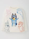 Bluey And Friends Long Sleeve T-shirt - Off White, Off White, Size Age: 2-3 Years