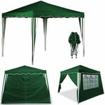 Tente pliante 3x3 m Tonnelle pavillon jardin pliable vert + Sac de transport