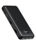 VEGER 27000mAh Batterie Externe, PD20W QC3.0 Power Bank Charge Rapide 4 Sorties et 2 entrées Chargeur Portable avec Affichage LED pour iPhone/Samsung/Huawei, etc.