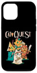 Coque pour iPhone 12/12 Pro Cat Quest RPG Hero Cats Jeu vidéo RPG Gamer Funny Cat