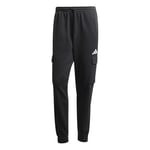 adidas Homme Essentials FEELCOZY Fleece Cargo Pant, Black/White, L