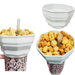 Durable Popcorn Snack Bowl Foldable Food Tray for Stanley Cup 40oz