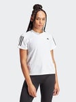 adidas Womens Running Own The Run T-shirt - White, White, Size L, Women