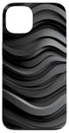 Coque pour iPhone 13 Noir et gris abstrait tourbillon ondulé motif art art