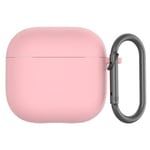 AirPods 4 Silikonskal med Karbinhake - Rosa Rosa