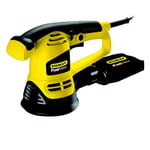 Stanley FATMAX Ponceuse Excentrique 480W 125Mm Vitesse Variable Poignée Avant Revêtement Grip Verrouillage de l'Interrupteur Avec 1 Mallette de Transport Gamme Robuste et Ergonomique FME440K-QS