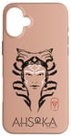 Coque pour iPhone 16 Plus Star Wars Ahsoka Minimalist Face Portrait