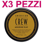 Cire Pour Cheveux Brillance Moyenne AMERICAN CREW Moulage Clay 85gr 3 Pièces