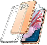 Case For Samsung Galaxy A13 4G  Clear Shockproof Cover  & Glass Screen Protector