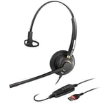 Arama USB Headset With Microphone For Laptop,Stereo Computer Headsets With Noise Cancelling Inline Control, Usb Headphone For Skype Softphone Uc Business Call Center For Skype,Zoom, Webinar, Home