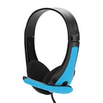 3 Colors 3.5mm Headsets Gaming Phones Business Customer Service Headphone HIFI Bass Earphone With Mic For PC Computer Laptop Blue