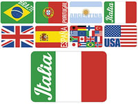 Home 8522600 Set 18 Sets de table polypropylène Décoration Flag ameublement Table textiles