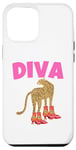 iPhone 15 Pro Max Funny Diva Panther in Boots,Animal Leopard and Shoes Diva Case