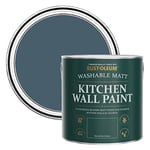 Rust-Oleum Blue Washable Kitchen Wall Paint in Matt Finish - Blueprint 2.5L