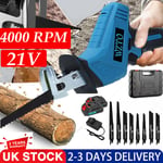  21V Cordless Reciprocating Saw + 2 Battery & Charger Recip Sabre Saw Kit Set