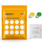 wisedry Silica Gel Sachets Bags 10 Gram x 30 Packs with Orange Beads Humidity Indicator Desiccant Packs Moisture Absorber for Air Dryer Moisture Removal, Food Grade