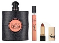 Yves Saint Laurent YSL Black Opium Giftset 101.3 ml Edp Spray 90ml/Edp Spray 10ml/Rouge Mini Pur Couture Lipstick (Nu Muse)1,3g