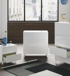 Dmora - Commode Baltimore, Commode à 3 tiroirs, Commode pour la chambre, Commode moderne, 80x40h80 cm, Blanc